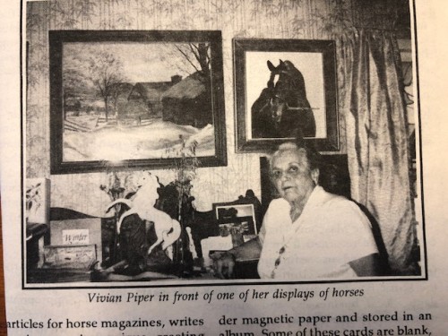 Vivian Piper at home in 1995. Photo courtesy of The Country Chronicle.