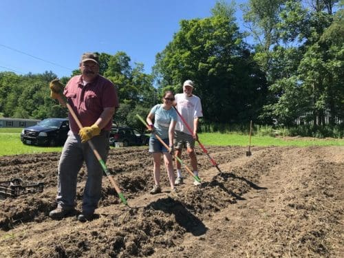 Volunteers at Brookmead Food Pantry Garden