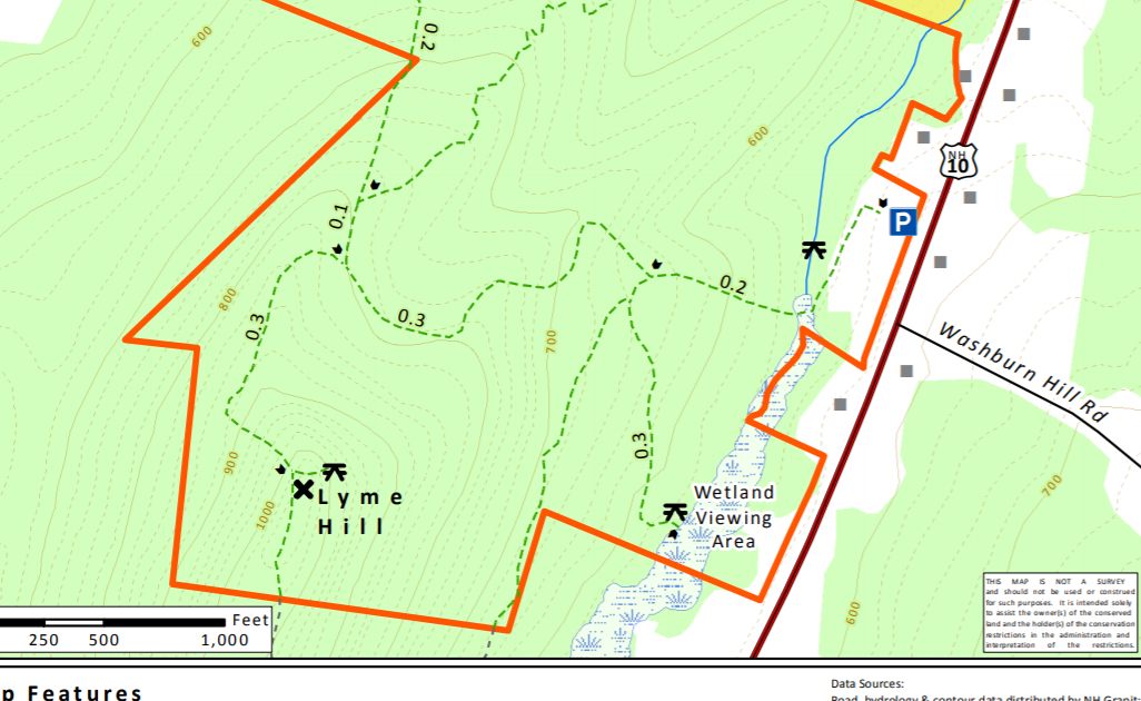 Lyme Hill map - Upper Valley Land Trust